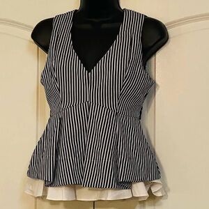 Gianni Bini Striped Sleeveless Peplum Top with Bow (Dillards)